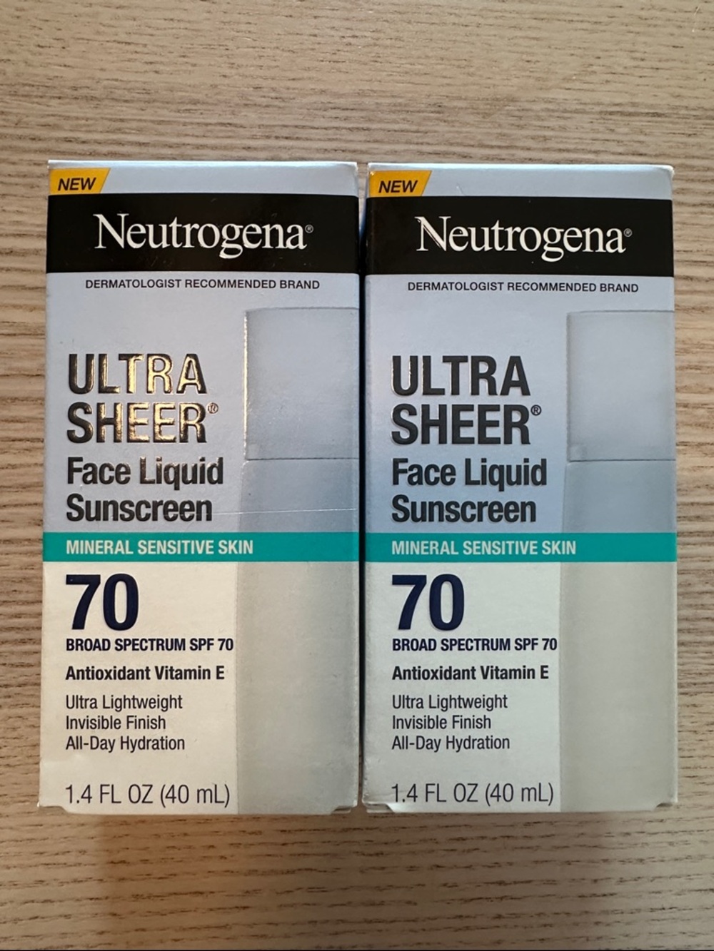 Neutrogena Ultra Sheer Face Liquid Sunscreen SPF 70 (2 pack)